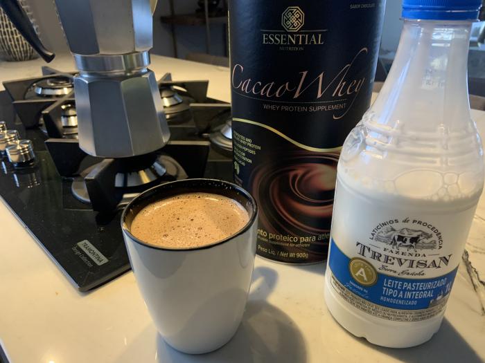 Cappuccino de proteína whey